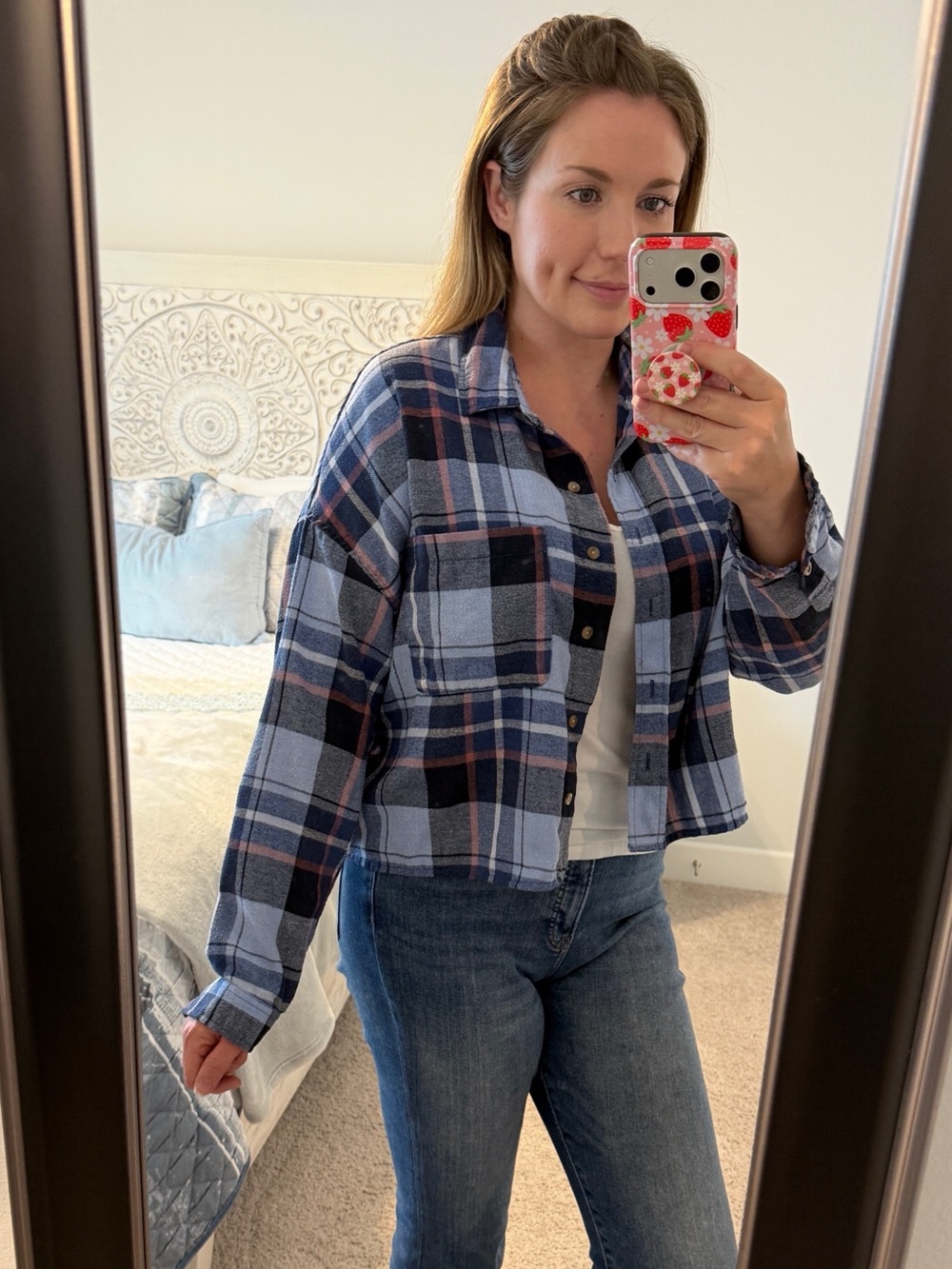 Plaid Button-Down Shirt